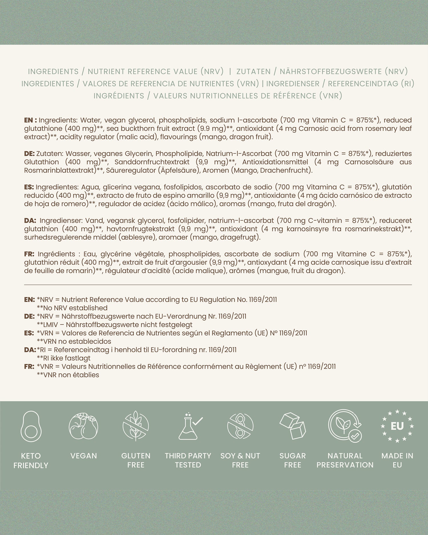 Skin &amp; Cellular Protection Liposomal Glutathione + Vitamin C | Orlique