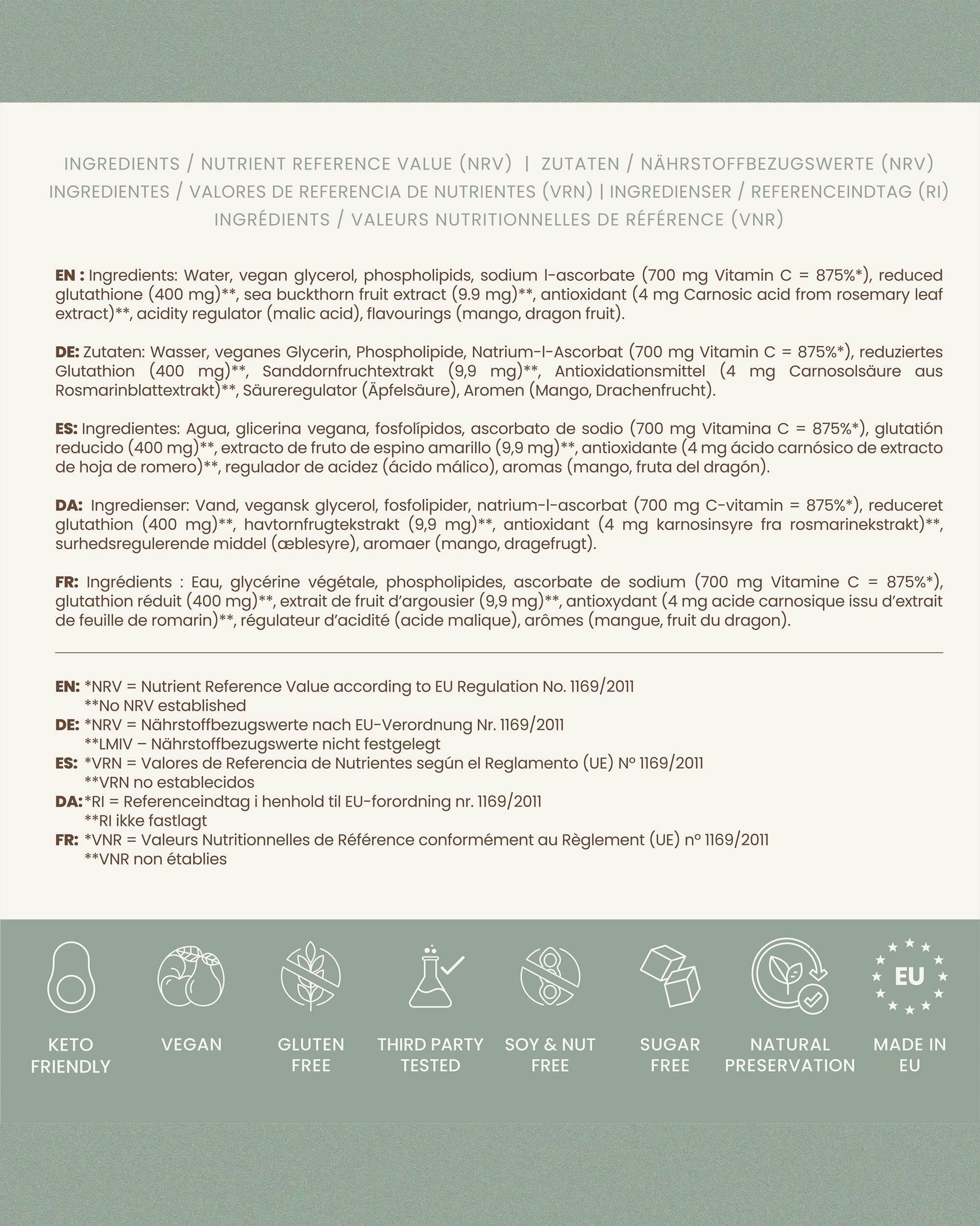 Skin &amp; Cellular Protection Liposomal Glutathione + Vitamin C | Orlique