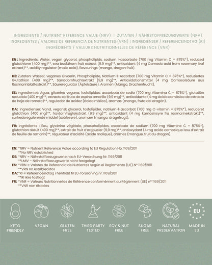 Skin &amp; Cellular Protection Liposomal Glutathione + Vitamin C | Orlique