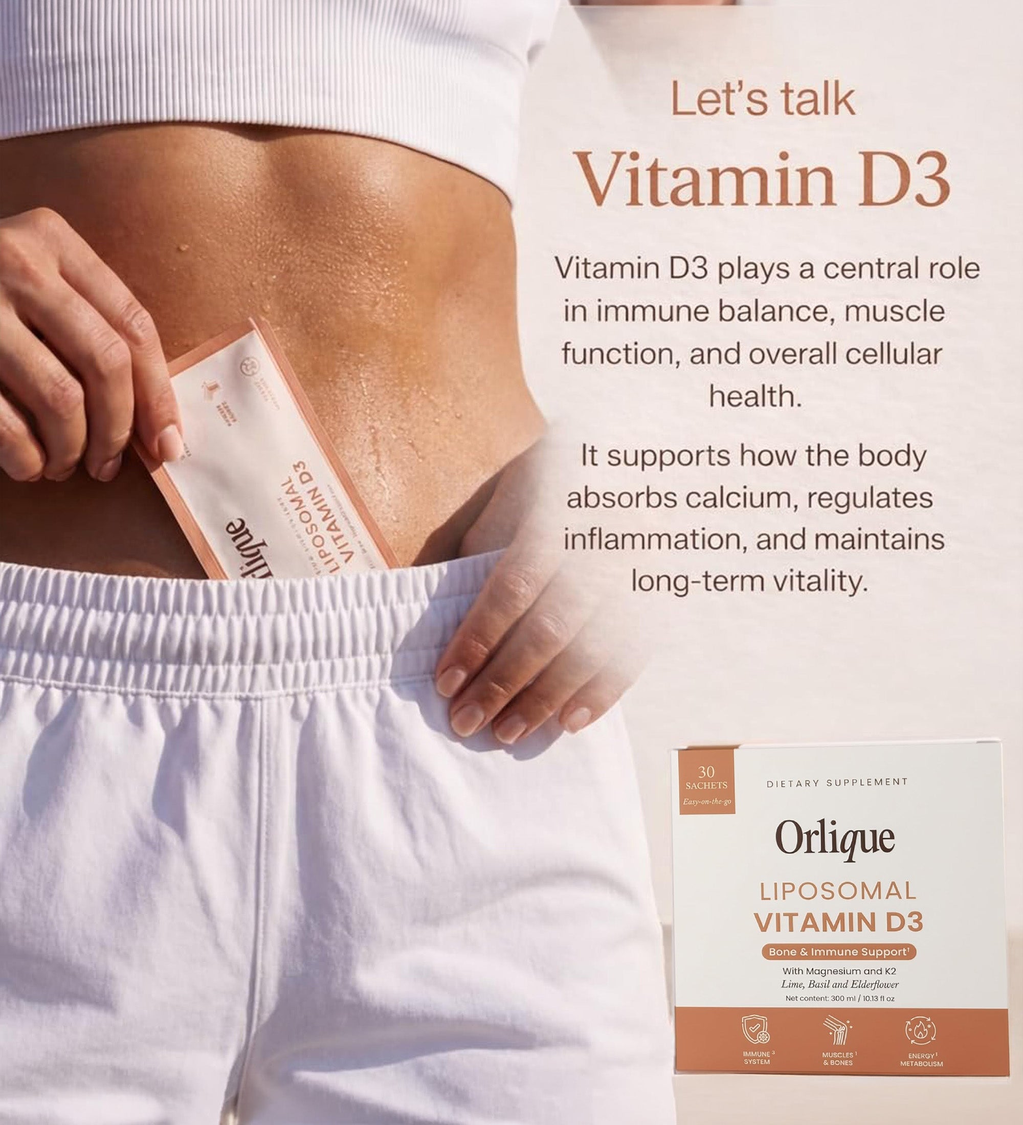 Energie &amp; Immunität Liposomales Vitamin D3 mit Magnesium und K2